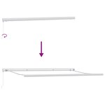 vidaXL Auvent manuel rétractable marron 500x300 cm