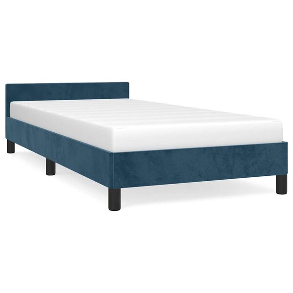 vidaXL Cadre de lit sans matelas bleu foncé 80x200 cm velours