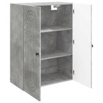 vidaXL Armoire Murale Gris béton 66 x 34 5 x 90 cm Bois d'ingénierie