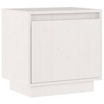 vidaXL Table de chevet Blanc 40x30x40 cm Bois de pin solide