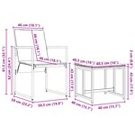 Ensemble de jardin pour manger avec 10 pièces et des coussins en acier et textilène