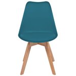 vidaXL Chaises à manger lot de 2 Turquoise Plastique