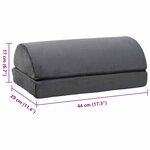 vidaXL Coussin de repose-pieds Uni Gris 44 x 29 x 17 cm