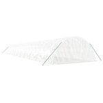 vidaXL Serre avec cadre en acier blanc 120 m² 24x5x2 3 m
