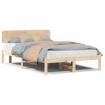 vidaXL Lit avec tête de lit 120x190 cm en pin massif