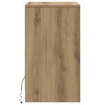 vidaXL Armoire de chevet LED chêne artisanal 38 x 34 x 61 cm