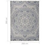 vidaXL Tapis à tissage plat d'extérieur 200x280 cm Motif bleu