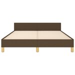 vidaXL Cadre de lit avec tête de lit marron foncé 140x200 cm Tissu