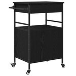 vidaXL Chariot de cuisine Chêne noir 56x43x89 5 cm Bois reconstitué