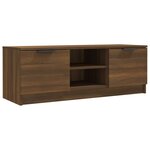 vidaXL Meuble TV Chêne marron 102x35x36 5 cm Bois d'ingénierie