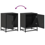 vidaXL Tables de chevet 2 Pièces noir 40x31x50 cm bois d'ingénierie métal