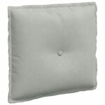 vidaXL Coussin de Dos Gris clair 50 x 45 cm Tissu en velours côtelé