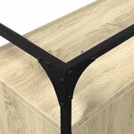 vidaXL Buffet avec dessus en verre chêne sonoma bois d'ingénierie