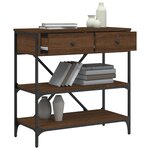 vidaXL Table console chêne marron 75x34 5x75 cm bois d'ingénierie
