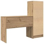 vidaXL Bureau avec rangement 2 Pièces chêne artisanal 100 x 40 x 76 cm