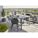 ALLIBERT JARDIN Table Lima 160 6 personnes - Design contemporain - Cappucino