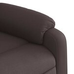 vidaXL Fauteuil de massage inclinable Marron foncé Tissu
