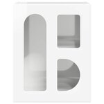 vidaXL Table de chevet Blanc brillant 40 x 35 x 50 cm