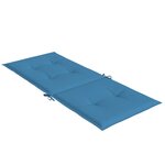 vidaXL Coussins de chaise à dossier haut lot de 6 bleu mélangé tissu