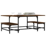 vidaXL Table basse chêne marron 100x50 5x40 cm bois d'ingénierie