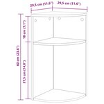 vidaXL Table d'appoint Chêne Sonoma 29 6 x 29 6 x 60 cm