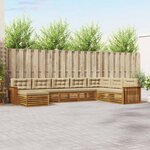 vidaXL Ensemble de canapés d'extérieur 8 Pièces Naturel et Beige