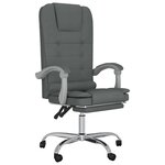 Fauteuil de massage inclinable de bureau informatique étude foncé tissu gris 02_0025389
