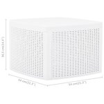 vidaXL Table d'appoint Blanc 54x54x36 5 cm Plastique