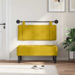 vidaXL Tête de lit suspendue Jaune Velours