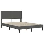 vidaXL Cadre de lit Gris foncé 140 x 190 cm Tissu en velours côtelé