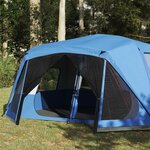 vidaXL Tente familiale 10 personnes bleu libération rapide imperméable