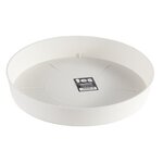 PLASTIKEN Plateau 28 cm - Pour pot de fleurs 38 cm - Blanc