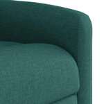 vidaXL Fauteuil de massage inclinable Vert foncé Tissu