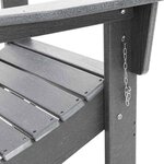 vidaXL Chaise Adirondack pliante Gris clair 80 5 x 74 5 x 92 cm HDPE