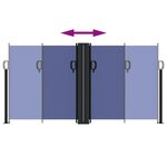 vidaXL Auvent latéral rétractable bleu 120x1000 cm