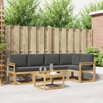vidaXL Ensemble de canapés d'extérieur 6 Pièces Blanc et anthracite