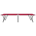 vidaXL Chaises longues pliantes - 2 Pièces  Rouge  en tissu Oxford 600D