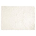 vidaXL Tapis en Peau de Mouton Synthétique Blanc 120 x 170 cm