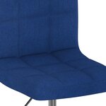 vidaXL Chaises pivotantes à manger lot de 2 bleu tissu