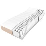 vidaXL Matelas de lit à ressorts ensachés fermeté moyenne Cappuccino 140x200x20 cm