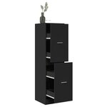 vidaXL Armoire d'apothicaire noir 40x41x144 5 cm bois d'ingénierie