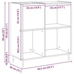 vidaXL Meuble à vinyles Chêne noir 85 x 38 x 89 cm Bois d'ingénierie