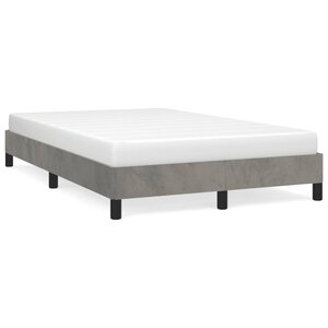 vidaXL Cadre de lit sans matelas gris clair 120x190 cm velours