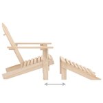 vidaXL Chaise de jardin Adirondack avec pouf bois de sapin solide