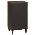 vidaXL Buffet Noir et or 40 x 33 x 75 cm bois de manguier massif