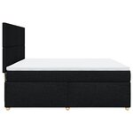 vidaXL Sommier à lattes de lit avec matelas Noir 180x200 cm Tissu