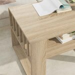 vidaXL Table basse Chêne Sonoma 66 x 49 5 x 45 cm Bois d'ingénierie