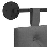vidaXL Tête de lit suspendue Gris foncé Tissu