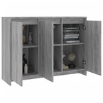 vidaXL Buffet Sonoma gris 102x33x75 cm Bois d'ingénierie
