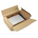 Caisse carton brune pour ordinateur portable avec calage film 55 5x 37x (lot de 10)
